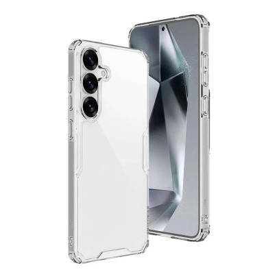 Чехол для Samsung Galaxy S25 Plus с защитой камер, Прозрачный