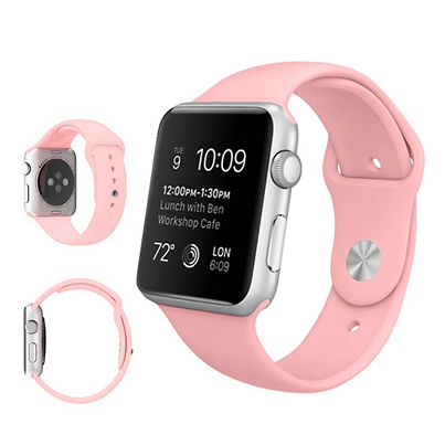Силиконовый ремешок для Apple Watch 38/40/41 мм Pink, розовый