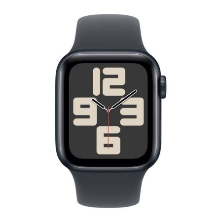 Apple Watch SE (2024), 40 мм корпус из алюминия цвета «Midnight», ремешок Sport Band размера M/L цвета «Midnight»