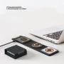 Беспроводная зарядная станция Deppa 3в1 Crystal MagSafe Fold Travel QI складная (23153) Black, чёрный