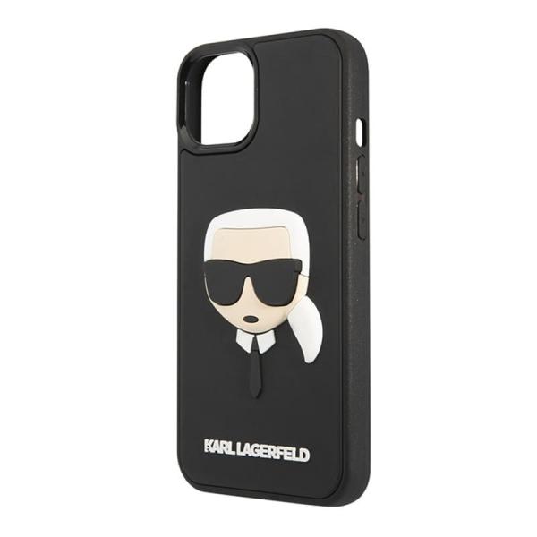 Чехол для iPhone 14 Karl Lagerfeld 3D Rubber Karl's head Hard (KLHCP14SKH3DBK) Черный