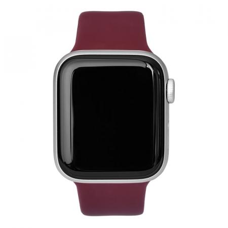 Силиконовый ремешок для Apple Watch 42/44/45 мм Marsala