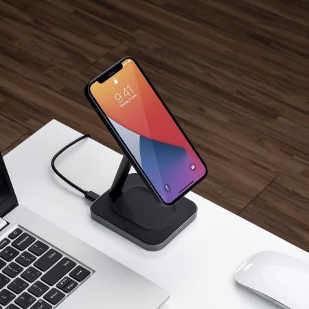 Зарядная станция Deppa 2в1 MageSafe Stand 20W (24016) Black, черный