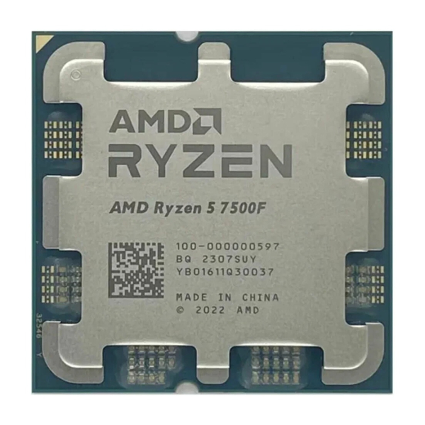 Процессор AMD Ryzen 5 7500F, 3.7 ГГц (Turbo 5.0ГГц), AM5, OEM (100-000000597)