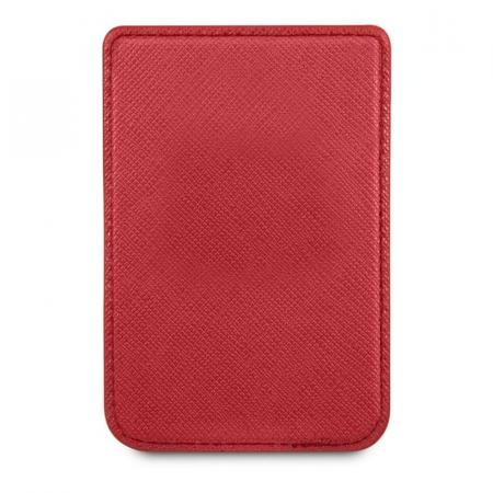 Магнитный картхолдер Guess Wallet Cardslot MagSafe Saffiano Script logo (GUWMSSASLRE) Красный