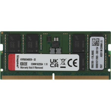 Оперативная память Kingston (KVR56S46BD8) 32 DDR5 32GB 5600MHz CL46 SO DIMM 1x32