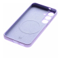Чехол для Samsung Galaxy S25 c MagSafe Silicone Case Фиолетовый