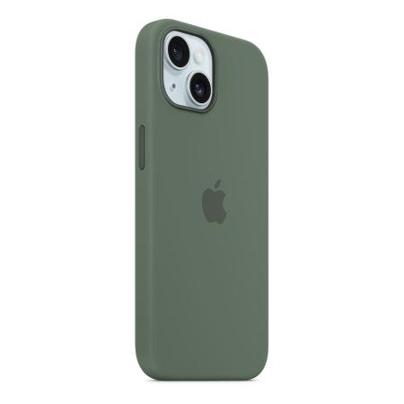 Чехол для Apple iPhone 15 Silicone Case с MagSafe Cypress, зеленый