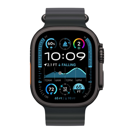 Apple Watch Ultra 2 (2024), 49 мм корпус из титана цвета «Black», ремешок Ocean Band цвета «Black»