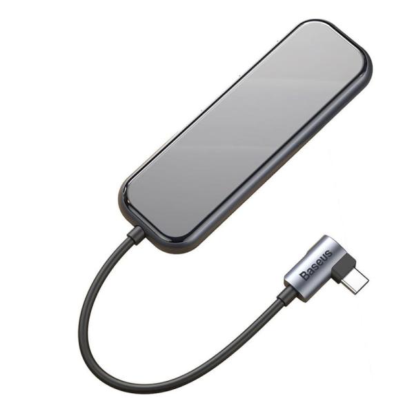 Переходник Baseus для MacBook HUB Multifunctional (Type-C to 4xUSB3.0+PD) (CAHUB-EZ0G) Deep Grey, темно-серый