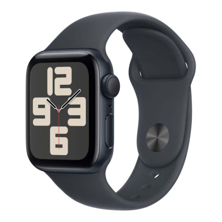 Apple Watch SE (2024), 40 мм корпус из алюминия цвета «Midnight», ремешок Sport Band размера M/L цвета «Midnight»