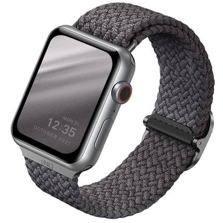 Ремешок UNIQ для Apple Watch 45/44/42 мм ASPEN Strap Braided (44MM-ASPGRY) Grey