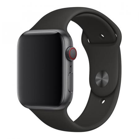 Силиконовый ремешок COTEetCI Silicone Sport Band для Apple Watch 42/44 мм Black, черный