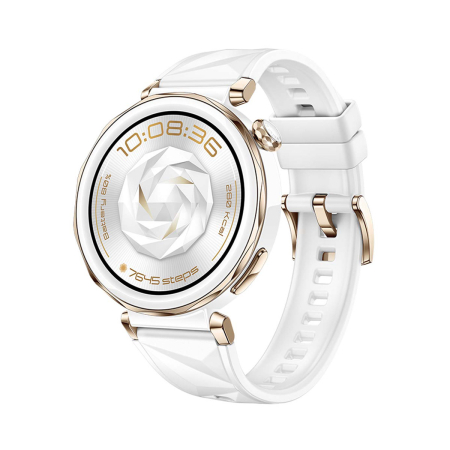 Умные часы HUAWEI Watch GT 5 Pro White, 42 мм, цвет корпуса белый/золотой, цвет ремешка белый