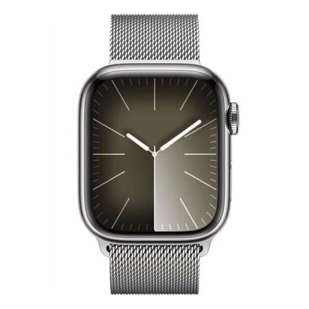 Apple Watch Series 9, 41 мм корпус из нержавеющей стали «Silver», ремешок Milanese Loop цвета «Silver»