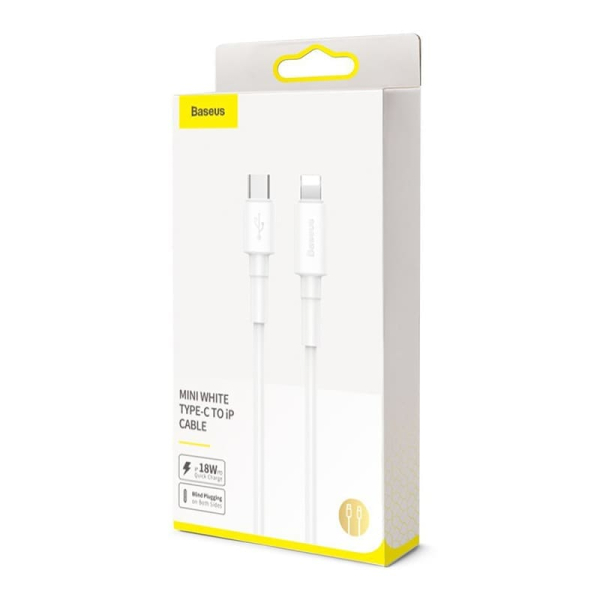 USB Type-C кабель Baseus Quick Charge 18W разъем Lightning (CATLSW-02) Белый