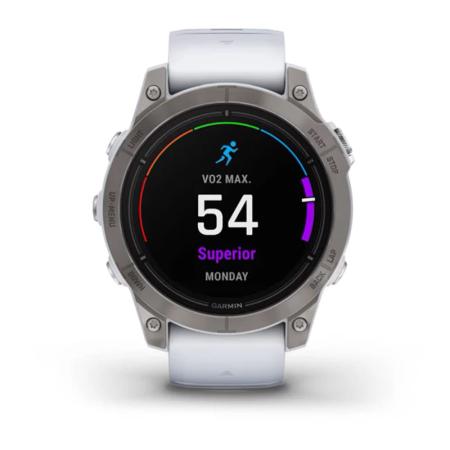 Часы Garmin EPIX PRO GEN 2 47 мм Sapphire Titanium whitestone, белый