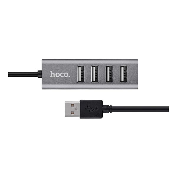 USB-хаб hoco. 4 USB Ports Hub (HB1) Черный