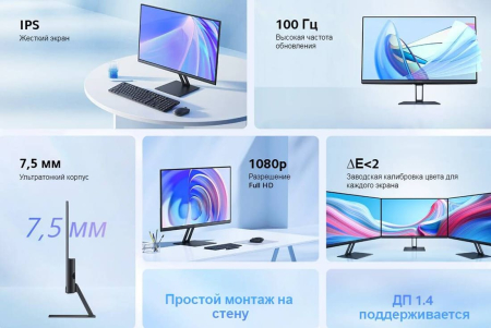 Монитор 24" Xiaomi Mi Display A24i (M03J) 1920х1080, 100Гц, IPS Чёрный