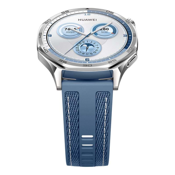 Часы HUAWEI Watch GT 5 Silver, 46 мм, цвет корпуса серебряный, цвет ремешка синий