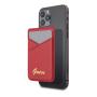 Магнитный картхолдер Guess Wallet Cardslot MagSafe Saffiano Script logo (GUWMSSASLRE) Красный