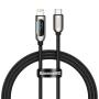 Кабель Baseus Display Fast Charging Data Cable Type-C - Lighting 20W, 1 м (CATLSK-01) Черный